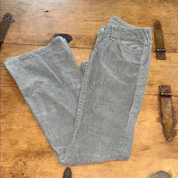 Woman’s True Religion Gray Corduroy , flare legs Pants Size 28 - Picture 2 of 14